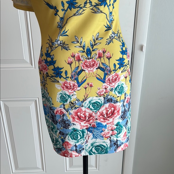 Jealous Tomato Yellow Ruffled Bodycon Mini Dress - Picture 2 of 5